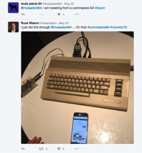 Ross tweets from Commodore 64