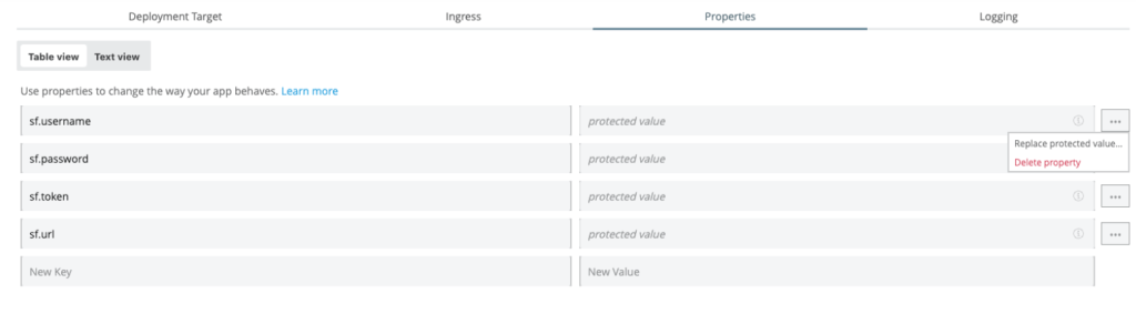  shows the options to “Replace protected value” and “Delete property”
