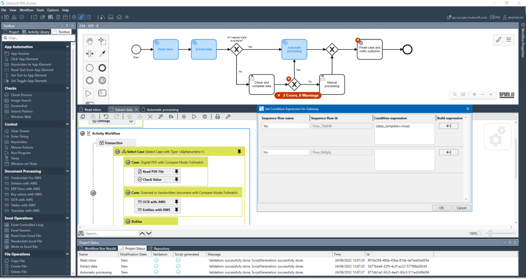 rpa prozesse rpa lösung bot workflow entwickeln