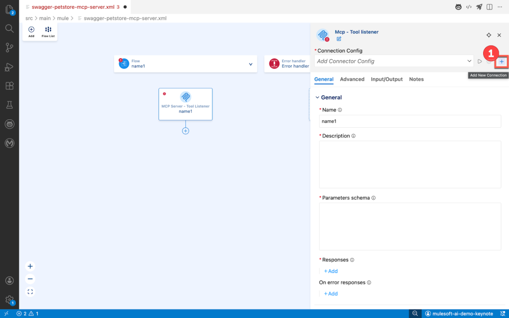 Alt: Add a new connection configuration