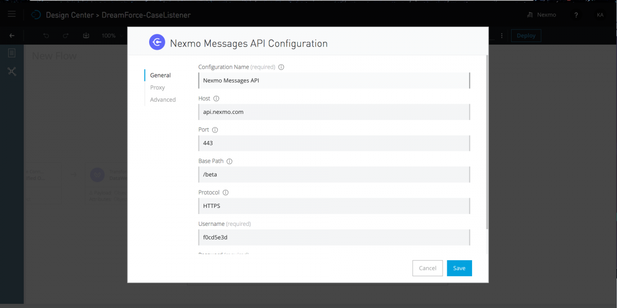 Nexmo Messages API Configuration