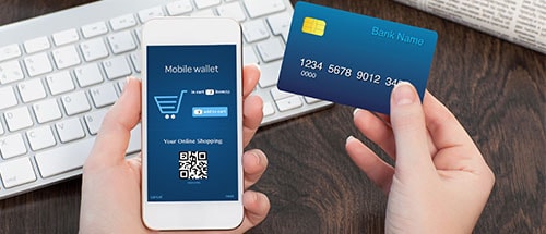 mobile wallet and credit card