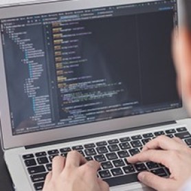 developer writing code